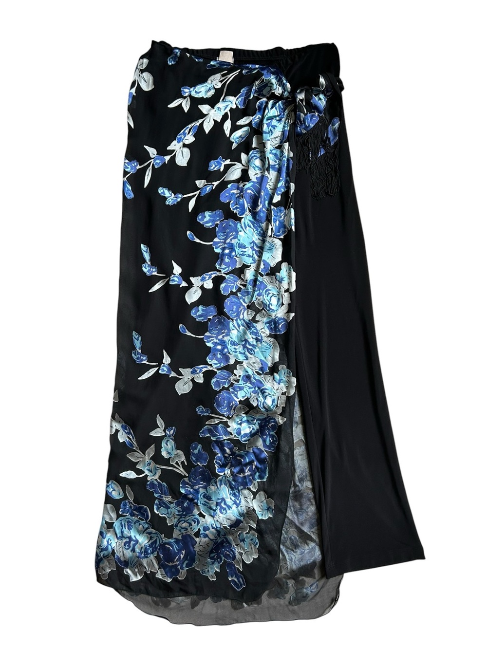 Vintage CACHÉ Black Pants with Silk Wrap Skirt